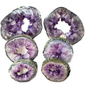 Wholesale Natural Amethyst Druzy Slab Rough Amethyst Cluster Hole Amethyst Geode Slice for Decoration