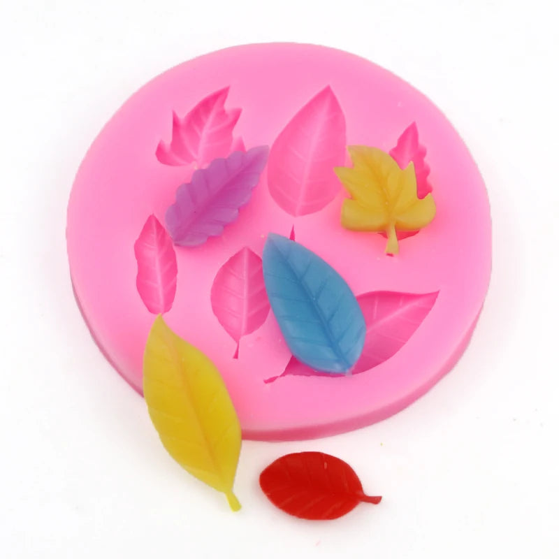 XGY-184 Custom 3D Leaf Shaped Mold Silicone Cake Decorating Chocolate DIY Silicone Fondant Mold.Various Leaf Silicone Molds Made