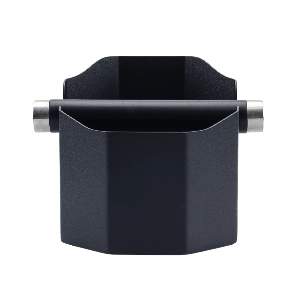 New Design Stainless Steel Espresso Coffee Portafilter Grounds Knock Box Household Portable Black Coffee Knock Box Bin