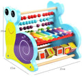 Wooden Abacus Toy Children's Early Education Snail  Knock on Piano and Bead Three in One Toy Wood Toys Montesori