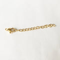Stainless Steel PVD 18k Gold Plating Lobster Claw Clasp with 5cm Extension Chain 12x6mm Size Wholesale Jewelry Findings