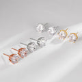 Cute Design New Fashion S925 Sterling Silver CZ Prismatic Crystal Six Talon S925 Silver Stud Earrings for Women RE3127