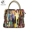 Andong Fashion Trend Retro Female Shoulder Bag Genuine Cow Leather Handbag Rub Color Women Handbag Tote Bags