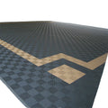 Non-Slip Interlocking PP Vinyl Flooring for Car Garage Workshop Showroom-Premium Garage Tiles for Villa Use Graphic Design