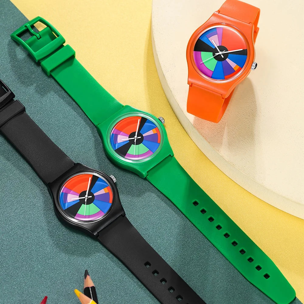No Logo Creative Rubber Wrist Watches Quartz Factory Directly Low MOQ OEM 40MM Diameter Welcome Package Customization