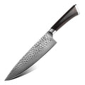 Ebony Wood Handle Damascus Chef Knife in Japanese AUS-10 Steel Damascus Knife