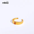 Wholesale Fashion New Trendy 18k Gold Plated Custom Gemstone Cuff Rings