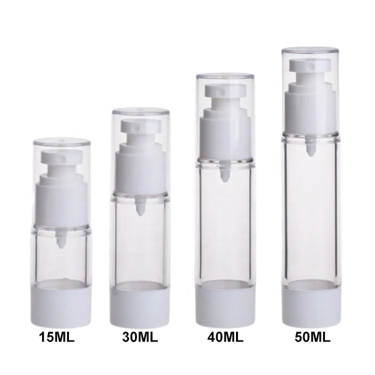 10ml 15ml 20ml 30ml 40ml 50ml 80ml 100ml  Airless Skincare clear Plastic Continuous Mist Spray Bottle Empty Bottle