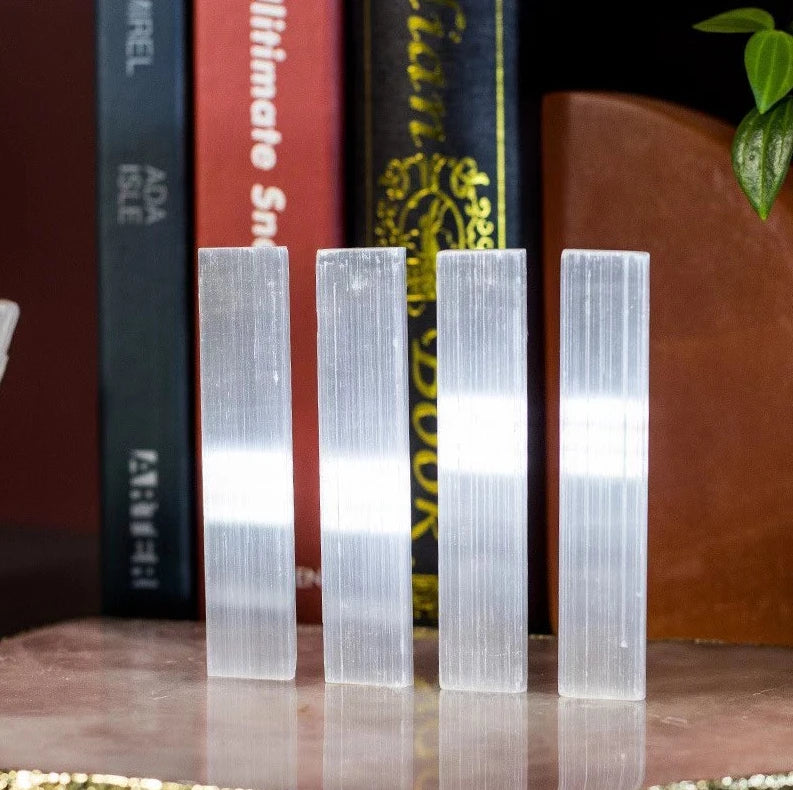 Healing Crystal Stone Selenite Charging Plate Selenite bar Wands for Reiki