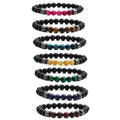 Fashion Men Women 8mm Tiger Eye Matte Natural Stone Beads Bracelet Elastic Natural Stone Bracelet
