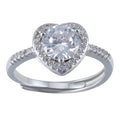 Wholesale Moissanite Rings Women's Heart Hollow Ring One Carat Moissanite Wedding Ring
