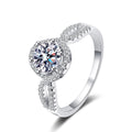 Custom for Women Diamond Engagement Ring Zircon 0.5ct 1ct Moissanite Finger Plated Ring Sterling 925 Silver Jewelry Ring