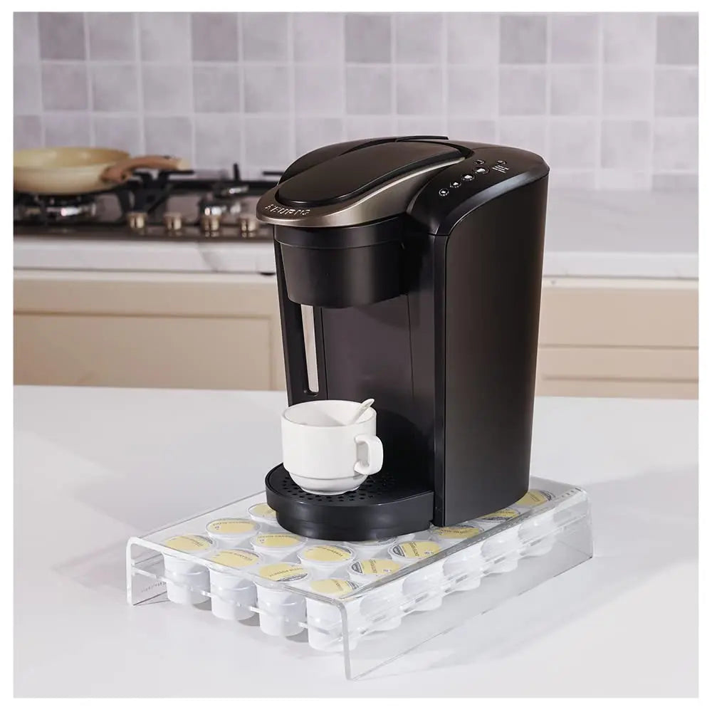 Countertop Acrylic K-Cup Pod Storage Drawer Box Organizer Coffee Station Display Rack for Coffee and Tea Pods