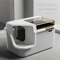 New Hot Corridor Type Raised Cat Litter Box Fully Enclosed Anti-odor Can Flip Lid Anti-splash Cat Toilet