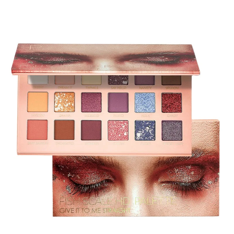 Pudaier 18 Colors Eyeshadow Palette High Pigment Eye Shadow Makeup Glitter Wholesale Cosmetics