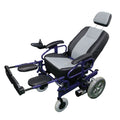 Black Comfortable High Back Lying Down Foldable Electric Wheelchair With Motors for Disabled