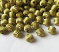Corrugated Beads Spacer 8mm 2mm Hole Hollow Brass Bead DIY Jewelry Finding