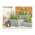 Wholesale Rectangular Planter Box Fiberglass Pots & Planters Outdoor Garden Fiber Clay Pot