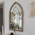 61*112cm French Rural Retro Vintage Decorative Metal Wall Hanging Restaurant Fireplace False Window Mirror