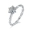 Hot Sale 925 Sterling Silver Gold Plated 1 Carat Oec Moissanite Diamond Wedding Ring With Unique Design