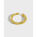 925 Sterling Silver Mobius Wire Twist Female Ring Open Korean Style Finger Ring for Women