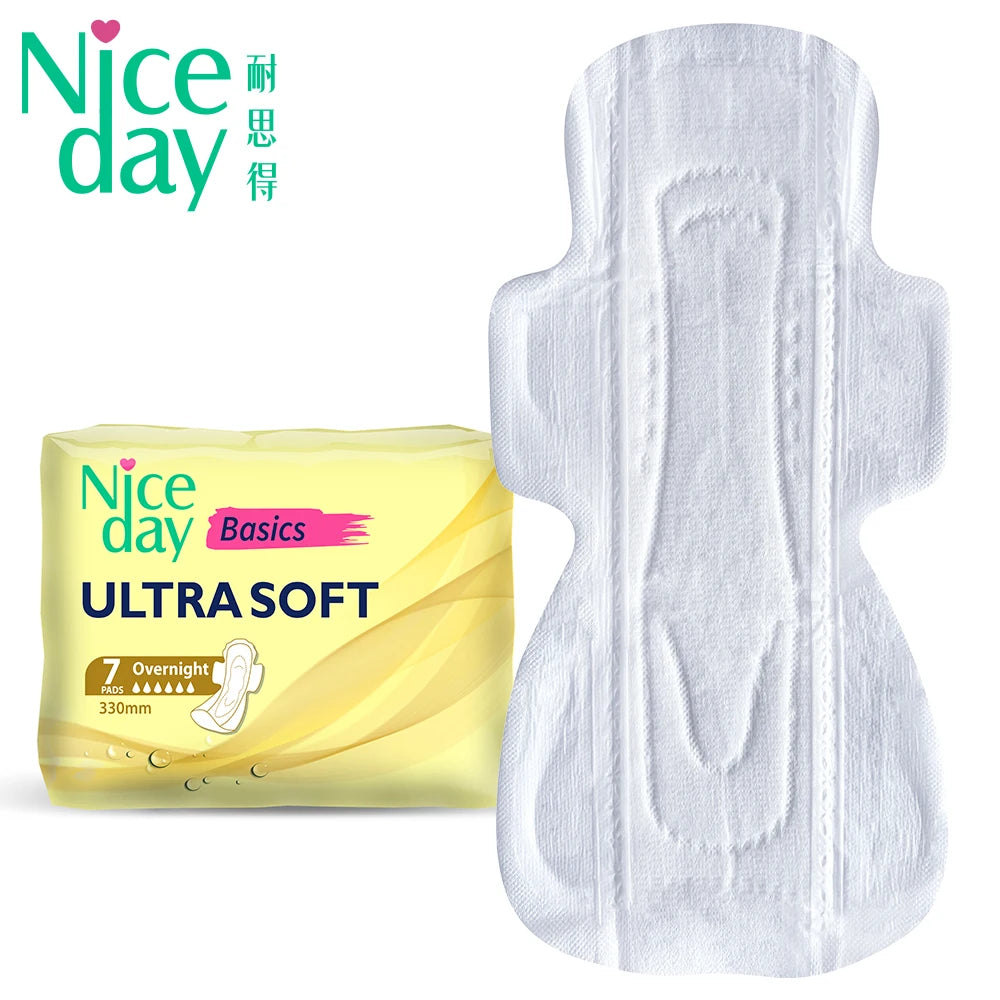 Niceday Low Moq Custom Women Pads Wholesale ultra Thin Absorption 330mm Overnight Sanitary Napkins