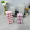 DIY  Handmade  New Candle Mold Resin Soap  Silicone Molds 3x6 Holes  3D Magic Round Bubble Cube Cylinder  Silicone Candle Molds