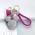 Newest Hot Mickey Key Ring Leather Keychain Pendant Creative Car Purse Charm Key Chain