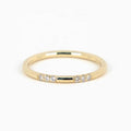 LOZRUNVE Custom Women Dainty Trendy Gold Plated Semi Pave CZ Ring Sterling 925 Silver Jewelry
