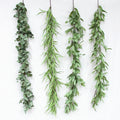 M206 Wedding Decor Real Touch Artificial Eucalyptus Garland Faux PU Green Leaf Wreath Willow Vine Flowers Plants Flowers Decor