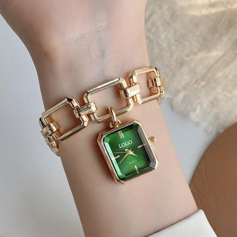 Trendy Personalized Design Square Bracelet Watches for Women Luxury Ladies Quartz Wrist Watch Relojes De Cuarzo