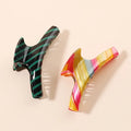 Mi Dairy 2024 New Bow Shape rainbow Color Fashion Acetate Hair Clips Big Hair Claw for Thick Hair Women Girls New 220225
