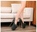 Wholesale Price Woman Shoes New Design 22 cm Super High Heel Charming Pumps Lace Platform Comfort Shoes for Ladies