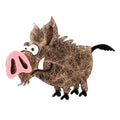 Funny  Abstract Wild Boar Ornaments Children's Day Gift Dancing Pig Acrylic Animal Series Brooch