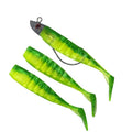 Soft Lead Head Fishing Lure Silicone Bait Crank Hook Jigging Sinking Swim Baits Fish T Tail Sea Bass Lure Fishing Tackle