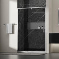 44-48" W X 71" H Pivot Glass Shower Door Sliding With 1/4"(6mm)  Brushed Nickel