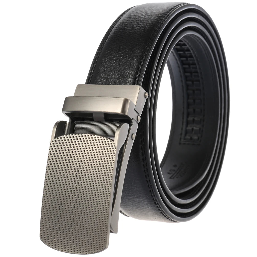 LY33-0134-1 Men's 3.0CM Wide Fashion Ratchet Buckle Belt