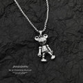 Joyas Wholesale Custom Cute Animals Long Sweater Chain Metal Hip Hop Punk Bear Jewelry Men Necklace