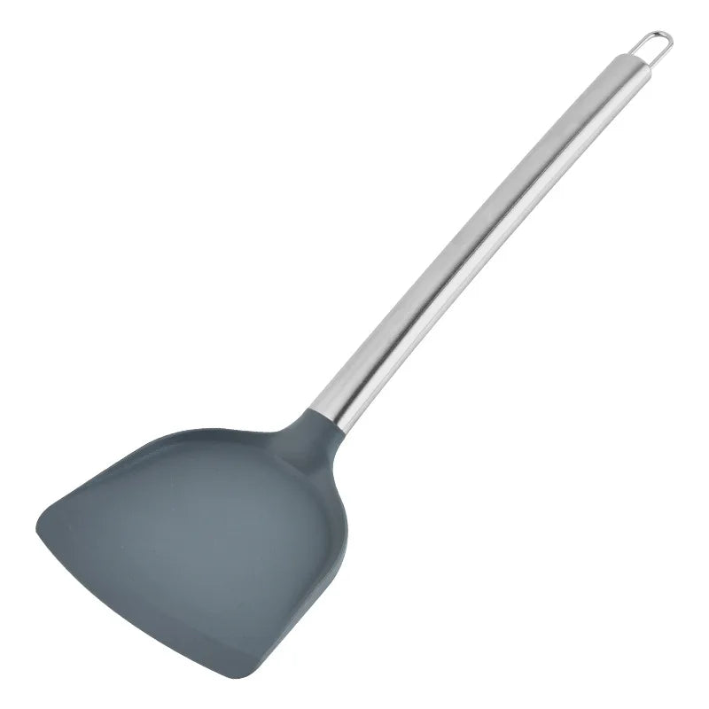 Heat Resistant Food Grade Silicone Kitchen Cooking Spatula with Stainless Steel Handle