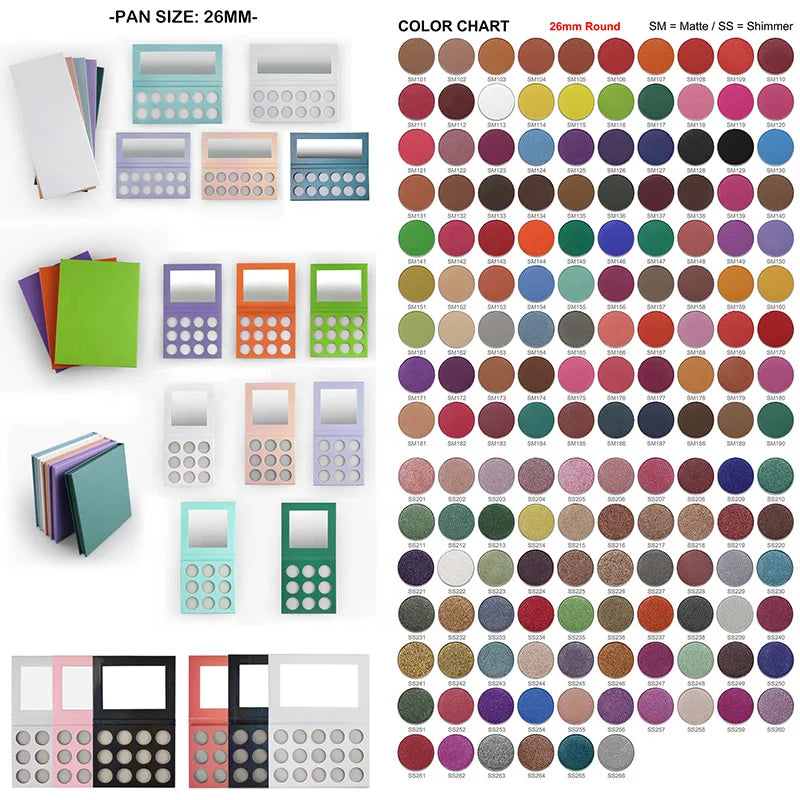 Wholesale Customize Shape DIY Makeup Eyeshadow Palette Pick Your Own Colors Eyeshadow Private Label