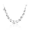 S925 Sterling Silver Female Trend Double Layered Necklace Diamond Zircon Choker Necklace Fashion Jewelry Necklaces for Women