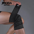JINGBA Customized OEM Elastic Breathable Men Women With Strap Sport Knee Bandage for Training Running Cycling Walking Yoga