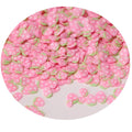 Pink Strawberry Polymer Clay Sprinkles Fruit Slime Slice for Diy Mobile Phone Embellishment Craft Fillers