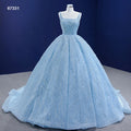 Jancember RSM67331 New Design Luxury Elegant Sleeveless Ball Gown Evening Dress for Women