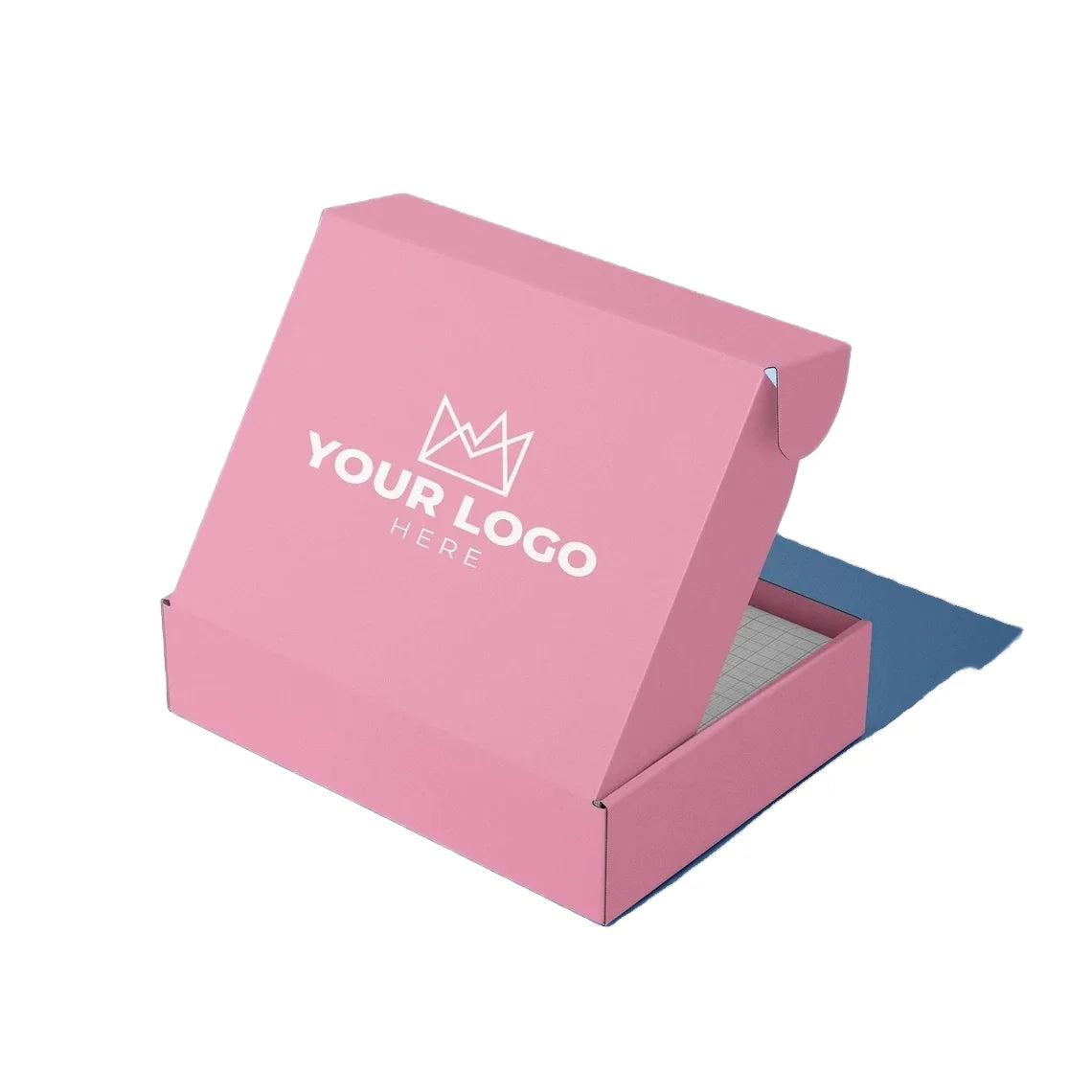 Personalized Pink Corrugated Mailbox Packaging Box for Hair Extensions Customized Brand Logo for Face Cream Skin Care Cosmetics