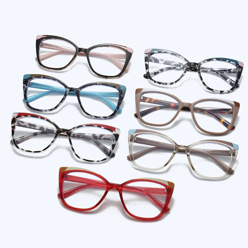 Factory Cheap Price Ready to Ship Fashion Designed TR90 Optical Frames Anti-blue Light Glasses 2024