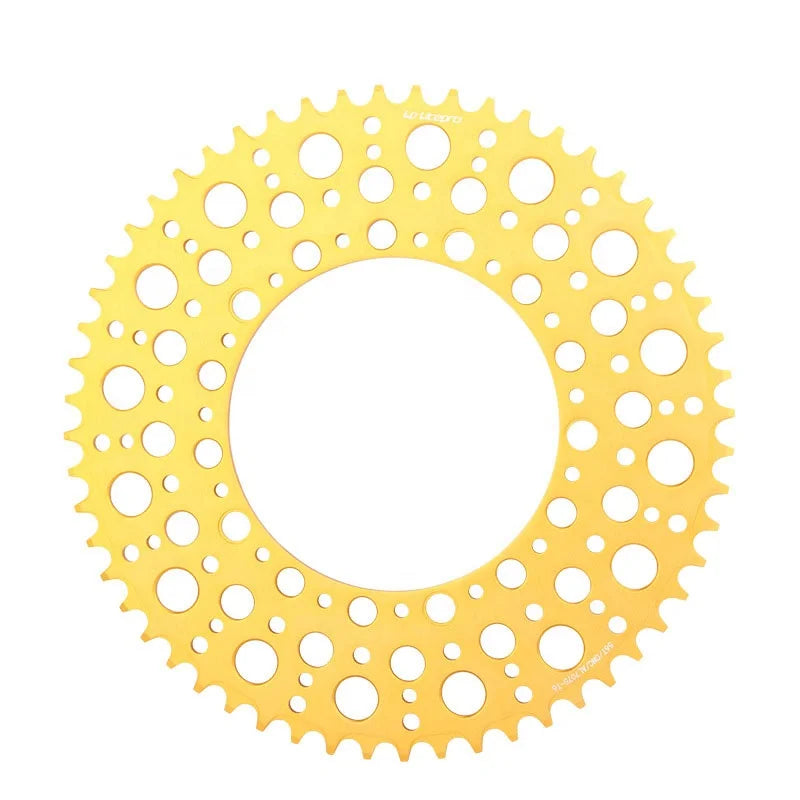 130mm BCD Bicycle Round MTB 52/56/58T Teeth Disc Folding Bike Positive and Negative Crankset Single Tooth Plate