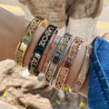 JY Jewelry Designer Charms for Diy Bangles CZ Stone Gold Plated Slider Bangle