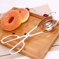 1pc Food Tong Non-magnetic Practical Stainless Steel Durable Bread Clamp Scissor Clip Spoon Fork Clip for Kitchen Buffet Home 1p