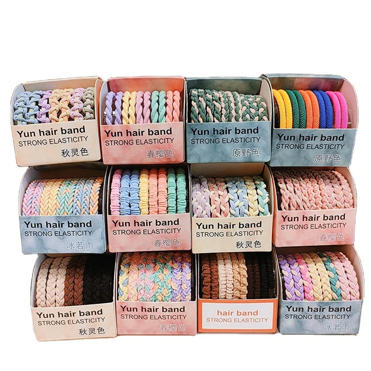 Candy Color Elastic Hair Bands for Women's High Elastic Hair Circle Rope Hair Accessories Headwear Headdress